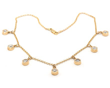 Load image into Gallery viewer, Bezel-set Diamond Dangle Necklace
