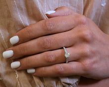 Load image into Gallery viewer, Round Diamond Engagement Ring with Diamond Accents