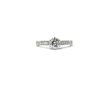 Load image into Gallery viewer, Round Diamond Engagement Ring with Diamond Accents