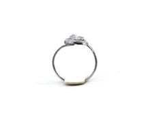 Load image into Gallery viewer, 10K White Gold Old Mine Diamond Converted Stick Pin Ring.