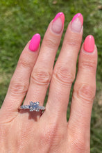 Load image into Gallery viewer, Vintage Circa 1950s 14K White Gold Diamond Engagement Ring