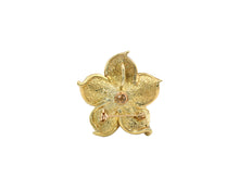 Load image into Gallery viewer, 14K Yellow Gold Flower Pin/Pendant Set With Diamonds