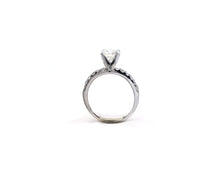 Load image into Gallery viewer, 14K white gold and diamond engagement style ring