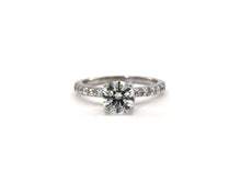 Load image into Gallery viewer, 14K white gold and diamond engagement style ring