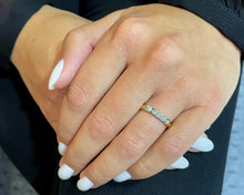 Load image into Gallery viewer, 18K Yellow and White Gold Vintage Diamond Band