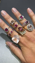 Load and play video in Gallery viewer, Pink Colored Stone Rings