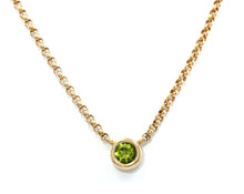Load image into Gallery viewer, Yellow Gold Peridot Solitaire Pendant