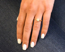 Load image into Gallery viewer, Vintage 14K yellow and white gold diamond solitaire engagement ring.