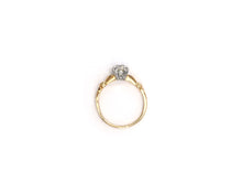 Load image into Gallery viewer, Vintage 14K yellow and white gold diamond solitaire engagement ring.