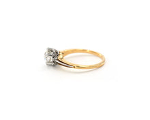 Load image into Gallery viewer, Antique 18K Yellow Gold and Platinum Ring Six Prong Set With an Old Mine Diamond.