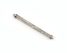Load image into Gallery viewer, Antique Platinum And 14K White Gold Old Mine Diamond Bar Brooch