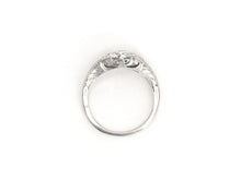 Load image into Gallery viewer, Antique Platinum Engagement Ring Set With Old European cut Diamonds