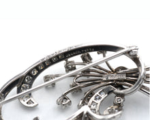 Load image into Gallery viewer, Vintage Platinum Signed JEC & Co. Brooch/Pendant Set With Diamonds