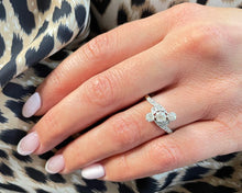 Load image into Gallery viewer, Antique Platinum and 14K Yellow Gold Ring Set With Old European And Rose Cut Diamonds.