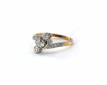 Load image into Gallery viewer, Antique Platinum and 14K Yellow Gold Ring Set With Old European And Rose Cut Diamonds.