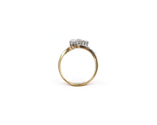Load image into Gallery viewer, Antique Platinum and 14K Yellow Gold Ring Set With Old European And Rose Cut Diamonds.