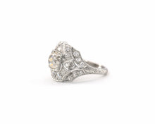 Load image into Gallery viewer, Antique platinum and Old Mine cut diamond ring.