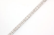 Load image into Gallery viewer, Antique Vintage Art Deco Platinum and Diamond Bracelet Set With Old European Diamonds and Single Cut Diamonds.
