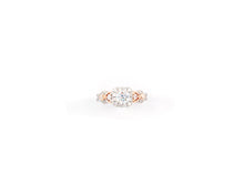 Load image into Gallery viewer, Rose Gold and White Gold Diamond Halo Engagement Ring