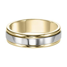 Load image into Gallery viewer, Men's Two Tone Gold Wedding Band