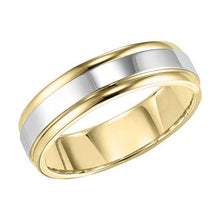 Load image into Gallery viewer, Gentleman's Two Tone Gold Wedding Band