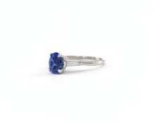 Load image into Gallery viewer, Platinum Sapphire and Diamond Ring
