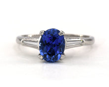 Load image into Gallery viewer, Platinum Sapphire and Diamond Ring