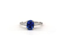 Load image into Gallery viewer, Platinum Sapphire and Diamond Ring