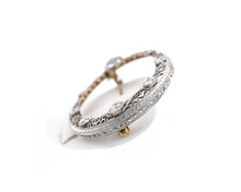 Load image into Gallery viewer, Vintage 14K Yellow Gold, Platinum And Diamond Circle Brooch.