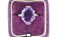 Load image into Gallery viewer, Vintage 14K yellow gold and Amethyst ring.