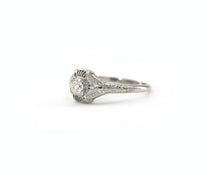 Load image into Gallery viewer, Vintage 18K White Gold Old European cut Diamond Ring.