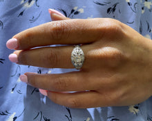 Load image into Gallery viewer, Vintage Platinum and Diamond Filigree Ring