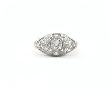 Load image into Gallery viewer, Vintage Platinum and Diamond Filigree Ring