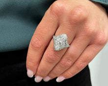 Load image into Gallery viewer, Vintage Platinum Ring Set With Old European, Old Mine, And Round Brilliant cut Diamonds.