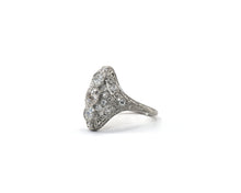 Load image into Gallery viewer, Vintage Platinum Ring Set With Old European, Old Mine, And Round Brilliant cut Diamonds.