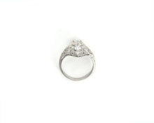 Load image into Gallery viewer, Vintage Platinum Ring Set With Old European, Old Mine, And Round Brilliant cut Diamonds.