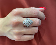 Load image into Gallery viewer, Vintage Signed Hartdegen Platinum Filigree and Diamond Ring