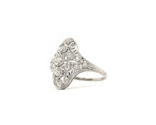 Load image into Gallery viewer, Vintage Signed Hartdegen Platinum Filigree and Diamond Ring