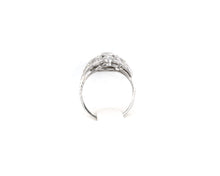 Load image into Gallery viewer, Vintage Signed Hartdegen Platinum Filigree and Diamond Ring
