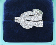 Load image into Gallery viewer, Signed Tiffany & Co Vintage 1940s Platinum And Diamond Ring