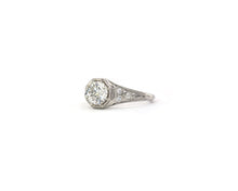 Load image into Gallery viewer, Vintage platinum and diamond engagement ring.
