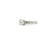 Load image into Gallery viewer, Vintage platinum and diamonds engagement ring.