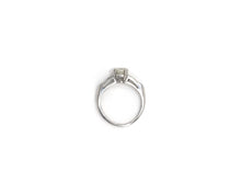 Load image into Gallery viewer, Vintage platinum and diamonds engagement ring.