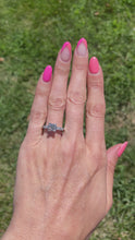 Load and play video in Gallery viewer, Vintage Circa 1950s 14K White Gold Diamond Engagement Ring