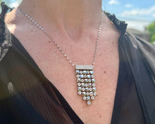 Load image into Gallery viewer, Estate Checkerboard Tassel Diamond Dangler Necklace
