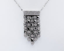 Load image into Gallery viewer, Estate Checkerboard Tassel Diamond Dangler Necklace
