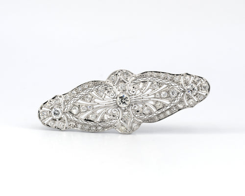 Edwardian Platinum Diamond Brooch