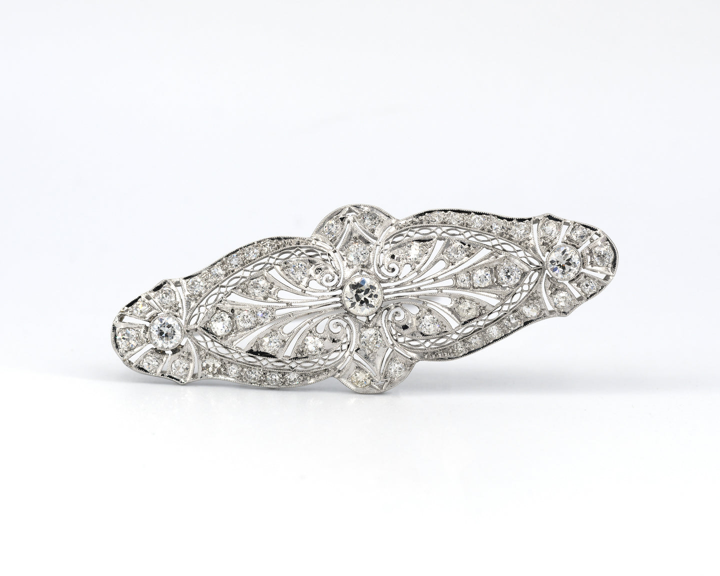 Edwardian Platinum Diamond Brooch