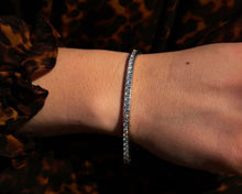 Load image into Gallery viewer, Vintage Platinum Diamond Tennis Bracelet
