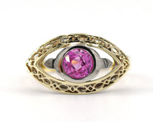 Load image into Gallery viewer, Pink Sapphire Eye Ring
